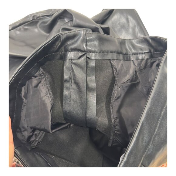 ASOS Design Black Faux Leather Flared Pants Women’s Size US 12 - Picture 10 of 12